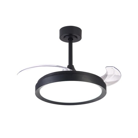 Plafón LED 40W Ventilador 25W serie MISTRAL MINI Negro - 43x32.5-45h