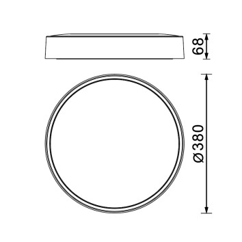 Plafón LED  30W Madera CCT serie CUMBUCO II Madera - 38x6.8h 2