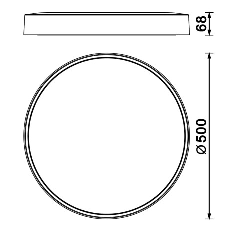 Plafón LED  40W Madera CCT serie CUMBUCO II Madera - 50x6.8h