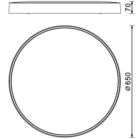 Plafón LED  50W Blanco CCT serie CUMBUCO II Blanco - 65x7h