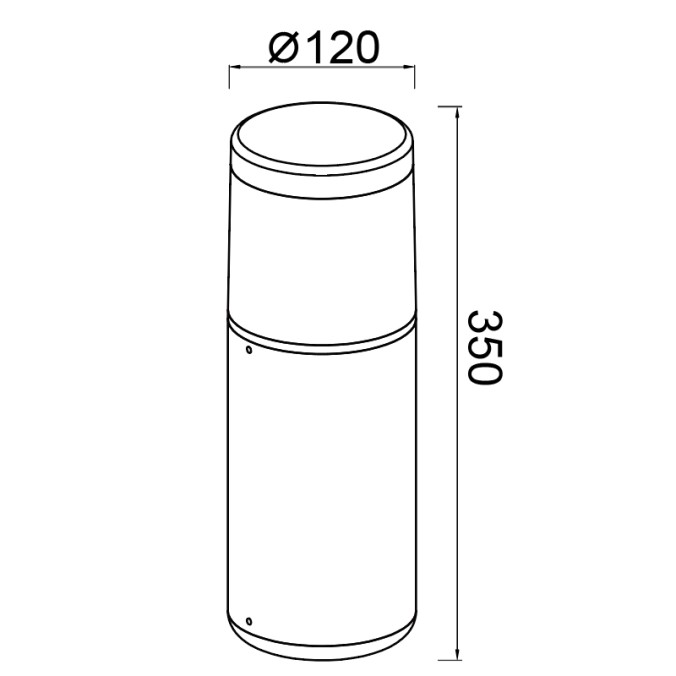 SOBREMURO EXTERIOR BLANCO REDONDO 35CM IP65 E27 serie CHICAGO Blanco - 12x35h