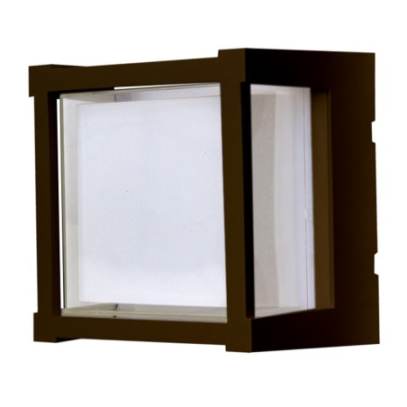 PLAFON/APLIQUE EXTERIOR CORTEN LED IP65 - 15W - CCT serie CREEK Corten - 16.1x16.1x11.1h