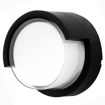 APLIQUE EXTERIOR NEGRO LED IP65 - 15W - CCT serie CREEK Negro - 17x10h