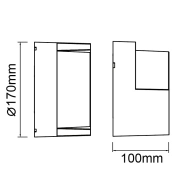 APLIQUE EXTERIOR CORTEN LED IP65 - 15W - CCT serie CREEK Corten - 17x10h 2