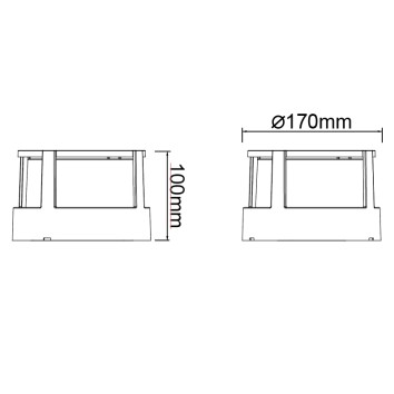 PLAFON/APLIQUE EXTERIOR BLANCO LED IP65 - 15W - CCT serie CREEK Blanco - 17x11h 2