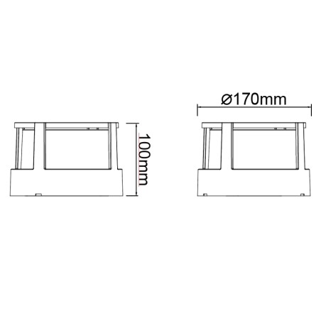 PLAFON/APLIQUE EXTERIOR BLANCO LED IP65 - 15W - CCT serie CREEK Blanco - 17x11h