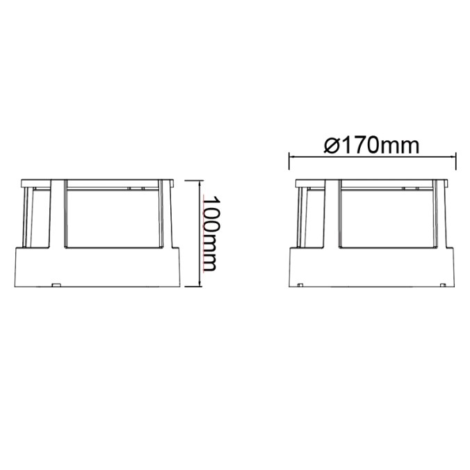 PLAFON/APLIQUE EXTERIOR CORTEN LED IP65 - 15W - CCT serie CREEK Corten - 17x11h