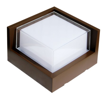 APLIQUE EXTERIOR CORTEN LED IP65 - 15W - CCT serie CREEK Corten - 16x16x10h