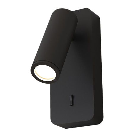 Aplique Lector Mini GU10 serie NOTTE Negro - 6.5x16h