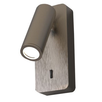 Aplique Lector Mini GU10 serie NOTTE Níquel Satinado - 6.5x16h