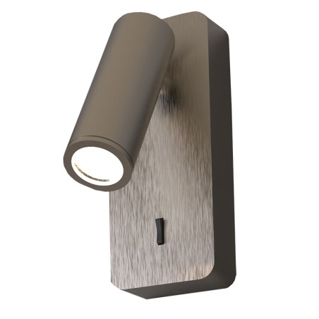 Aplique Lector Mini GU10 serie NOTTE Níquel Satinado - 6.5x16h