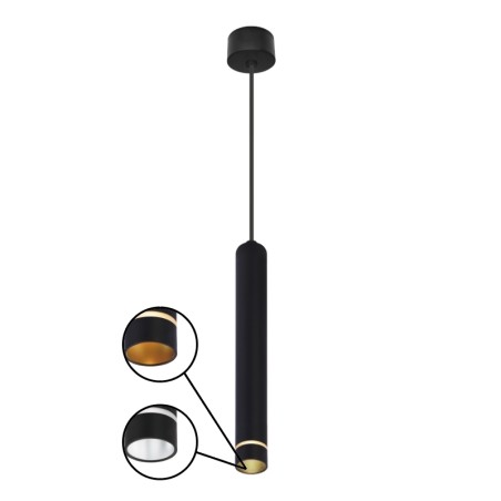 COLGANTE MINI GU10 NEGRO serie SPLIT Negro - 6.5x30-230h