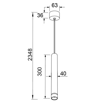 COLGANTE MINI GU10 NEGRO serie SPLIT Negro - 6.5x30-230h 2
