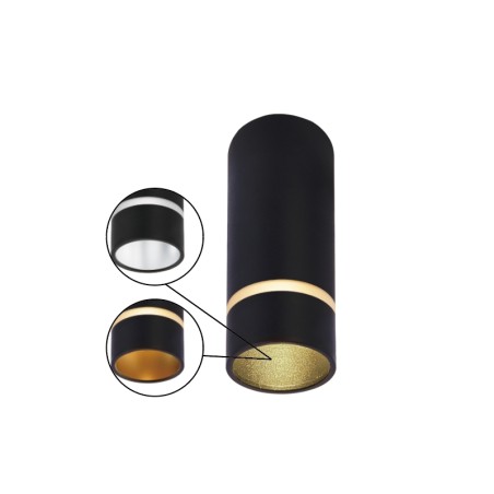 FOCO S MINI GU10 NEGRO serie SPLIT Negro - 4x10h