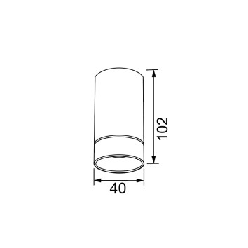 FOCO S MINI GU10 NEGRO serie SPLIT Negro - 4x10h 2