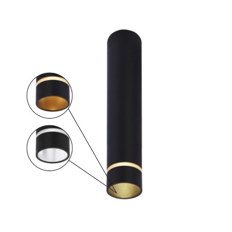 FOCO M MINI GU10 NEGRO serie SPLIT Negro - 4x20h