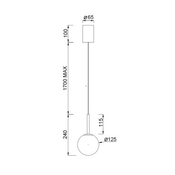 COLGANTE LED 9W 3000K ORO SATINADO serie PUEBLA Oro Satinado - 12.5x34-200h 2