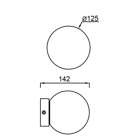 PLAFON/APLIQUE LED 6W 3000K ORO SATINADO serie PUEBLA Oro Satinado - 14.2x12.5h