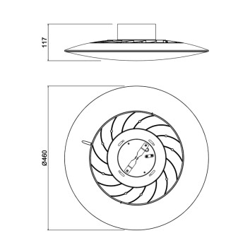 Plafón LED 50W CCT FINLAND serie SLIM CCT Blanco - 46x11.7h 2