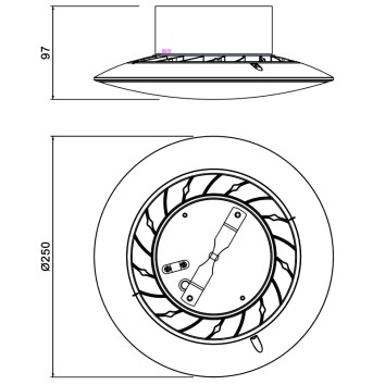 Plafón LED 14W CCT FINLAND serie SLIM CCT Negro - 25x9.7h 2