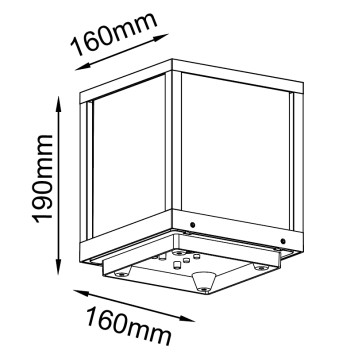 Sobremuro 1L E27 Blanco serie UTAH Blanco - 16x16x19h 2
