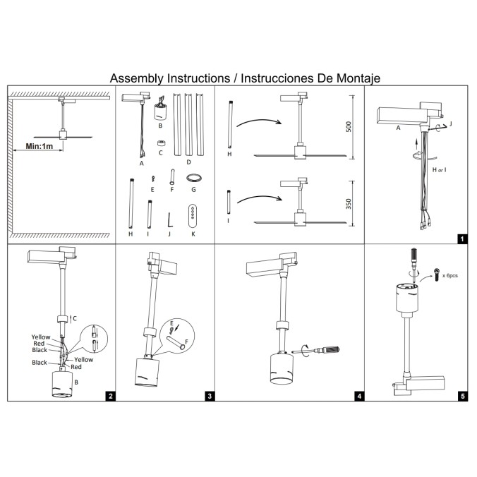 Ventilador Carril Trifasico Blanco serie MONKEY FAN Blanco - 84x35/50h