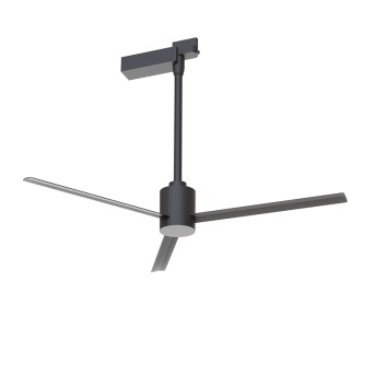 Ventilador Carril Trifasico Negro serie MONKEY FAN Negro - 84x35/50h