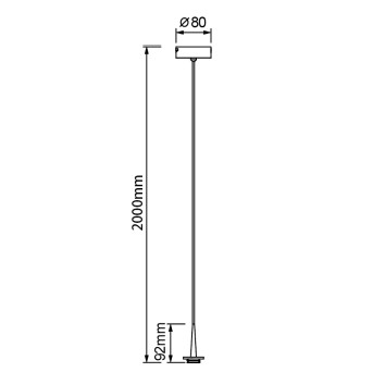 Colgante LED 5W 3000K W/T Cristal serie ANDROMEDA Oro - 8x180h 2