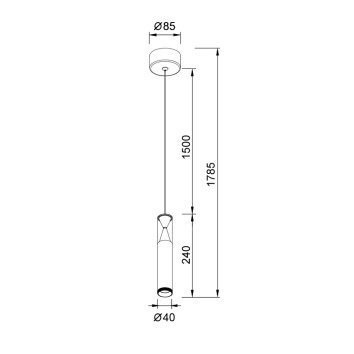 Colgante LED 7W 3000K serie SPARK Blanco - 4x28.5-178.5h 2