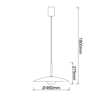 Colgante LED 12W 3000K serie LIDIA Blanco - 46x40-180h 2