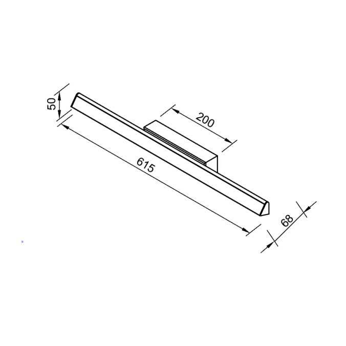 Plafón LED 22W 3000K serie LINEAL Blanco - 61.5x6.8x5h