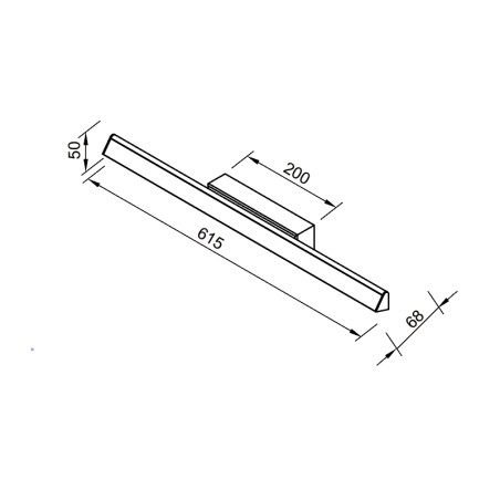 Plafón LED 22W 3000K serie LINEAL Oro - 61.5x6.8x5h