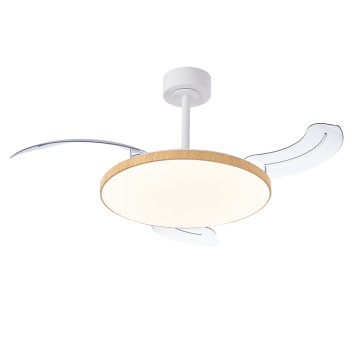 Plafón LED 45W Ventilador 25W serie SLIM FAN MINI Madera - 91x31/43.5h