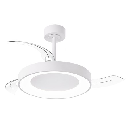 Plafón LED 45W Ventilador 25W serie NISEKO FAN MINI Blanco - 91x35.5/48h