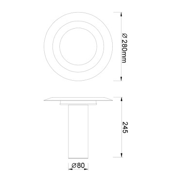 Sobremesa LED 12W 3000K serie TINA White/Black - 28x24.5h 2