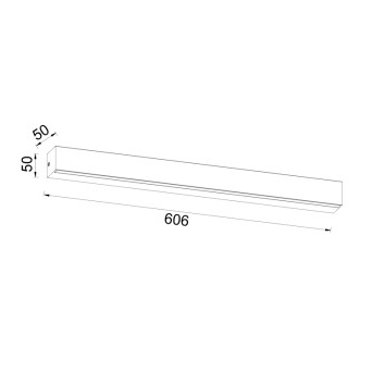 Aplique LED 24W 3000K serie ELEGANCE Gris - 61x5x5h 2