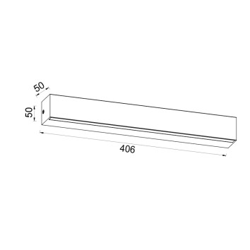 Aplique LED 17W 3000K serie ELEGANCE Gris - 41x5x5h 2