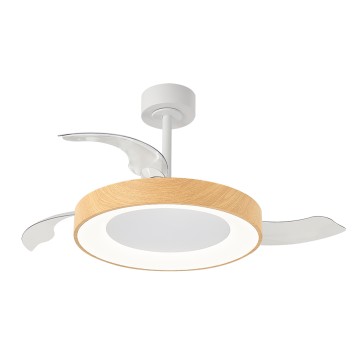 Plafón LED 50W Ventilador 45W serie NISEKO FAN XL Madera - 62x30.5/43h