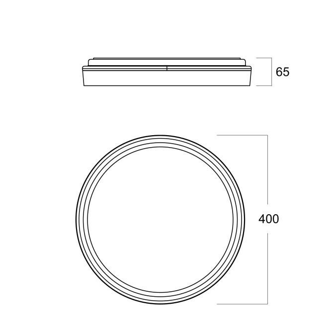 Plafón LED 40W GOLD serie VERONA Oro - 40x6.5h