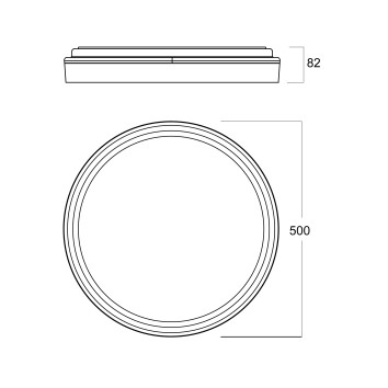 Plafón LED 55W GREY serie VERONA Gris - 50x8.2h 2
