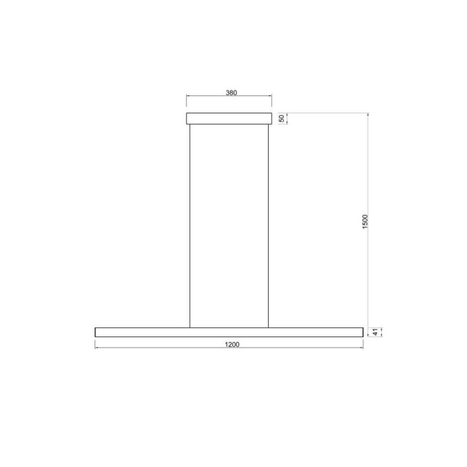 Colgante LED serie LINEAL Negro - 120x4.1x160h