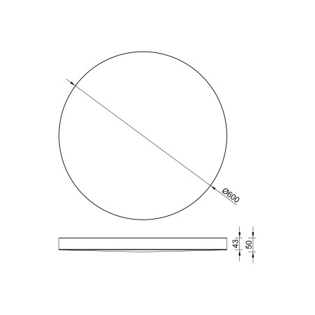 Plafón LED 50W CCT serie TURIN Blanco - 60x5h