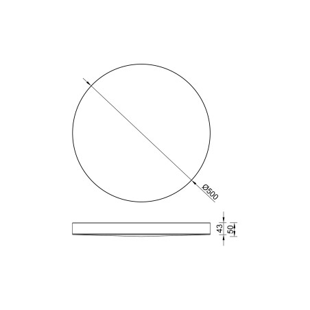 Plafón LED 40W CCT serie TURIN Blanco - 50x4h