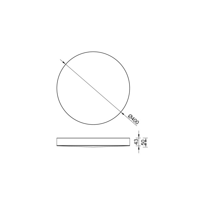 Plafón LED 30W CCT serie TURIN Blanco - 40x4h
