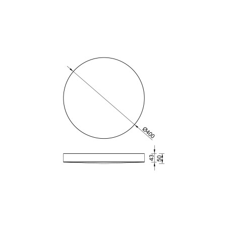Plafón LED 30W CCT serie TURIN Blanco - 40x4h