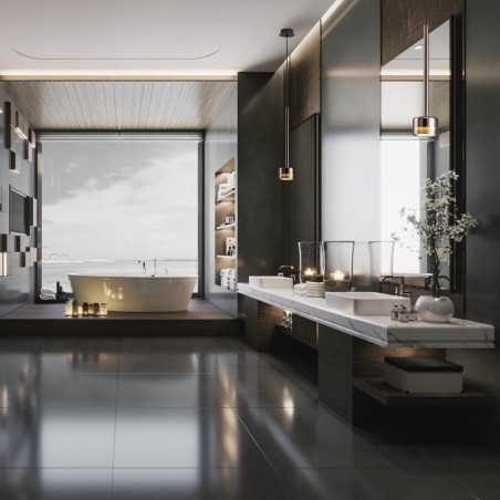 Colgante 1 Luz serie TONIC Cobre - 10x43-200h