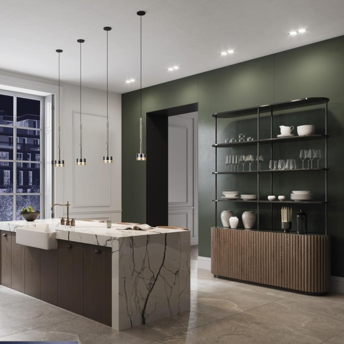 Colgante 1 Luz serie TONIC Cromo - 10x43-200h