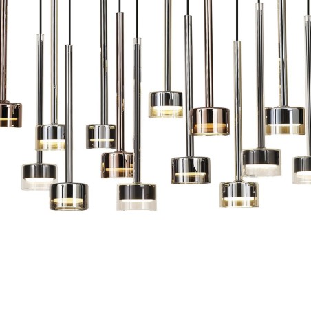 Colgante 14 Luces serie TONIC Multicolor - 90x30x200h