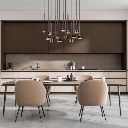 Colgante 14 Luces serie TONIC Multicolor - 90x30x200h