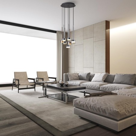 Colgante 8 Luces serie TONIC Multicolor - 47x200h